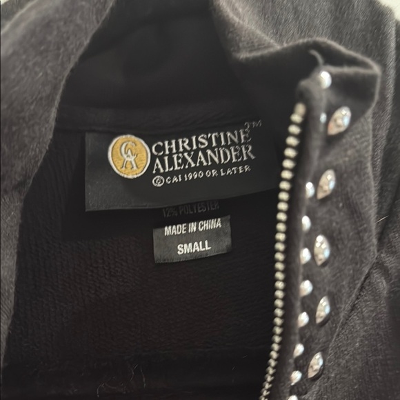 Christine Alexander Sleeveless Vest with Studded Zipper sz s - Picture 2 of 5